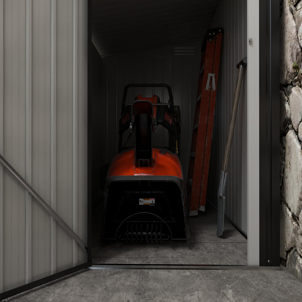 Outsunny 4' x 7.7' Metal Outdoor Storage Shed, Lean to Storage Shed, Garden Tool Storage House with Lockable Door and 2 Air Vents for Backyard, Patio, Lawn, Dark Gray Outsunny