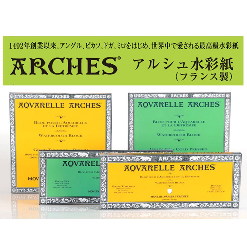Arches 200177170 Watercolor Block Cold Press, 12X16-Inch, 20 Sheets Arches