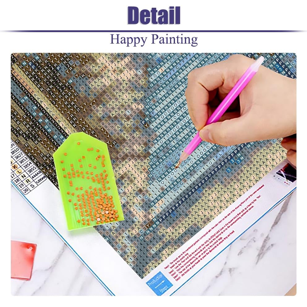 STGLCR 5D Beach Scenic Diamond Painting, Road Diamond Painting Kit for Adults, Diamond Art Kits for Begginners DIY Full Drill Crystal Rhinestone Arts and Crafts 16x12inch STGLCR