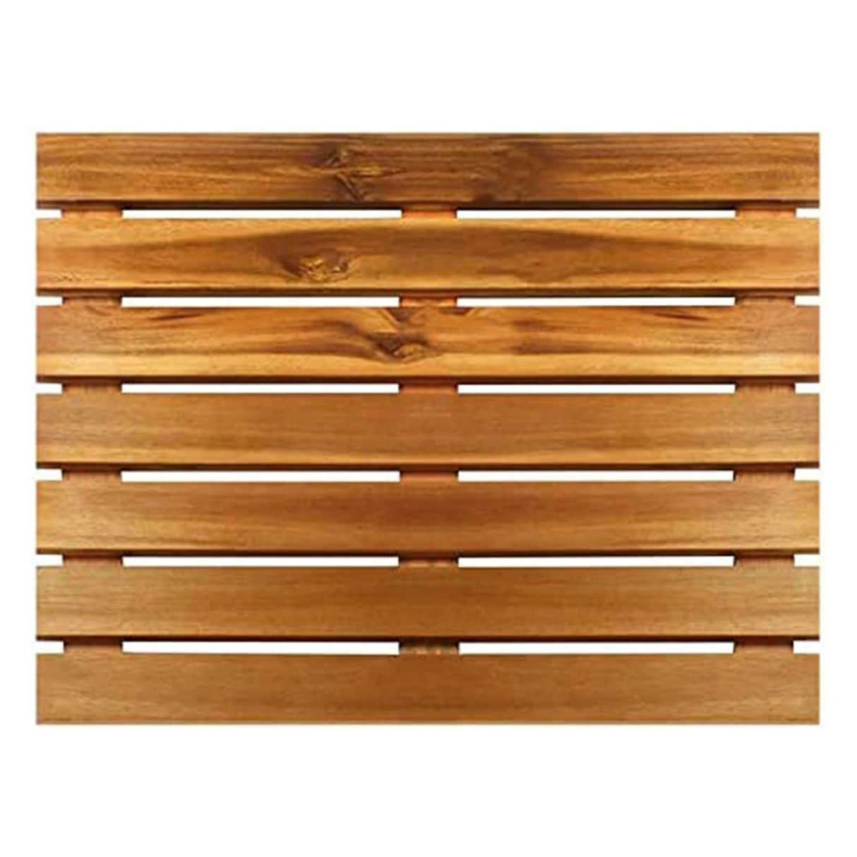 Villa Acacia Wooden Bath Mats -23 x 23 Inch Acacia Wood Indoor or Outdoor Shower Mats - Slated Platform Wood Shower Mat for Floor Thirteen Chefs