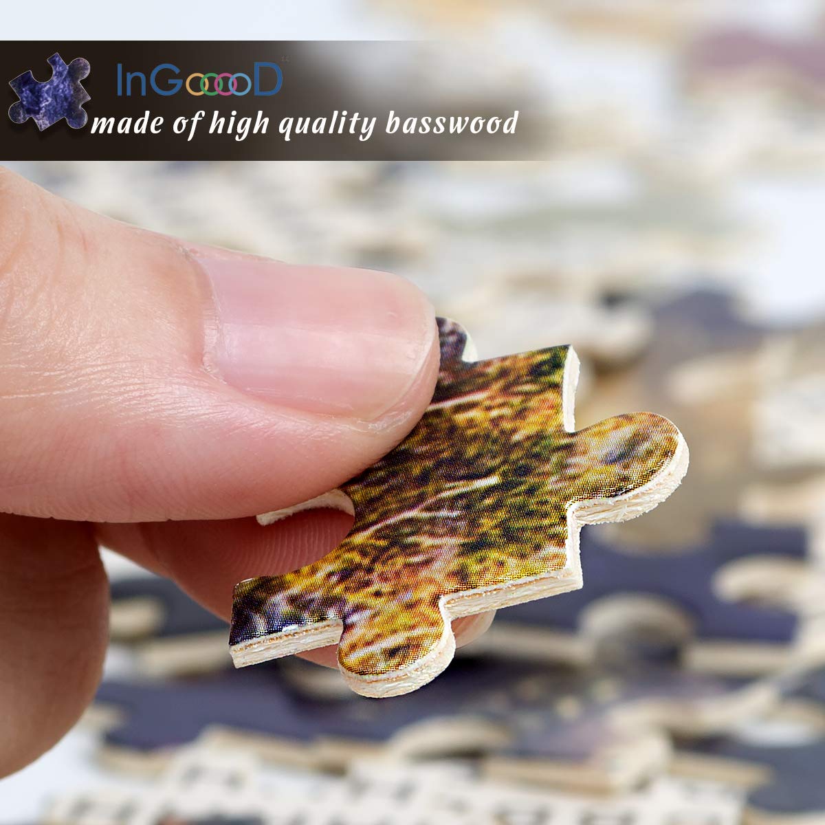 Ingooood- Jigsaw Puzzle 1000 Pieces for Adult- Fantasy Series- Dragon Series Puzzles Entertainment Wooden Puzzles Toys (Green Dragon) Ingooood