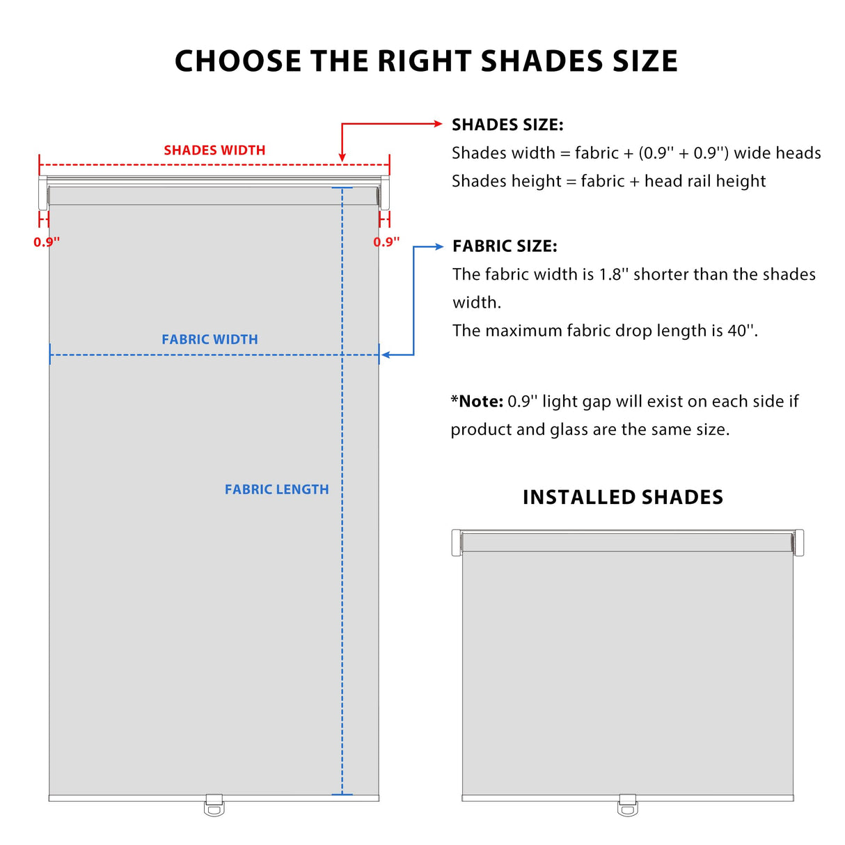 LazBlinds 100% Blackout Door Blinds, No Drill Cordless Roll Up French Door Blinds, Thermal Insulated Light Blocking Shades for Front Door Patio Sidelight Glass Door, 14'' W x 40'' L, Black, 1Pcs LazBlinds