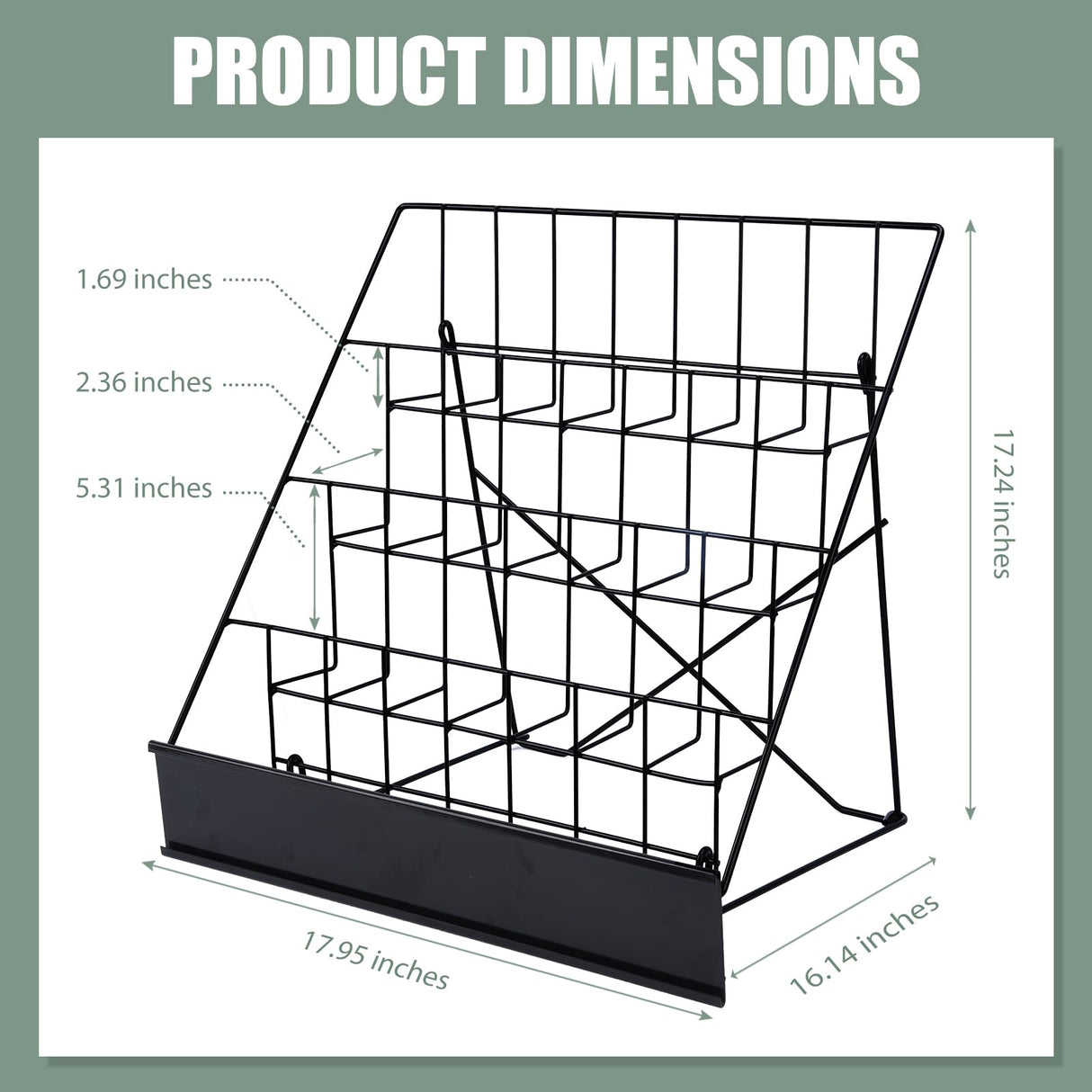 Book Signing Rack, Book Display Rack, Tabletop Magazine Display Racks, 4 Tiered Tabletop Cd Display, Comic Book Magazine Rack for Library Classroom Picture Literature Brochure 16.14" x 17.95" x 17.24" AshKiz