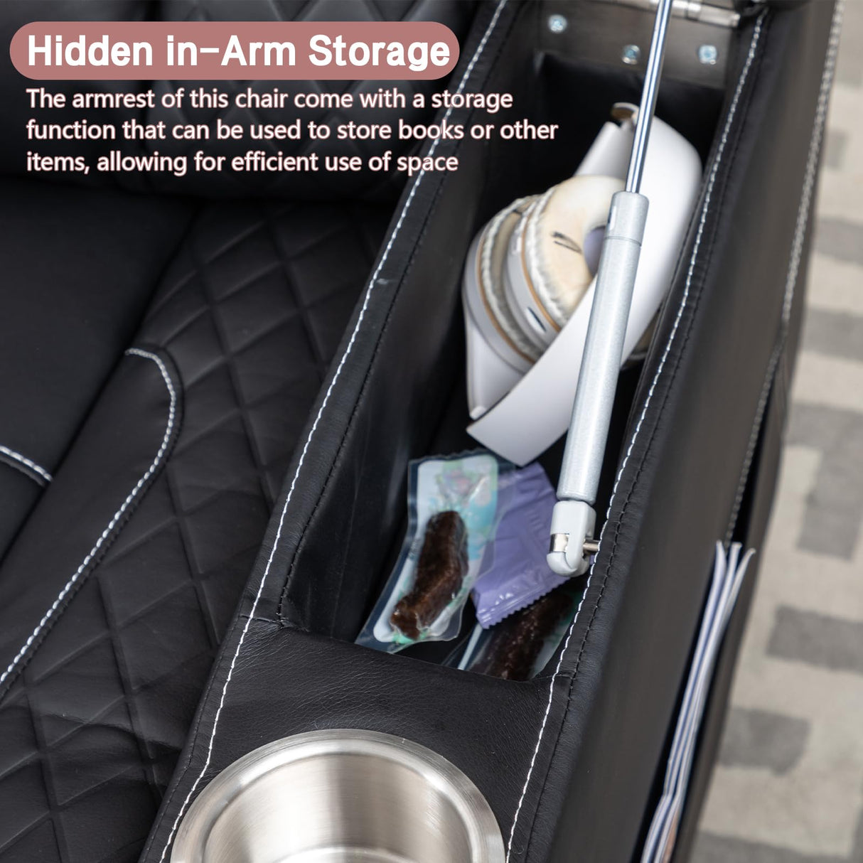 Generic SENIFIS Power Recliner Chair, Home Theater Seating Movie Theater Chairs with Adjustable Headrest, Reclining Chair for Living Room with LED Light, USB Port, Storage Armrest (Black) Generic