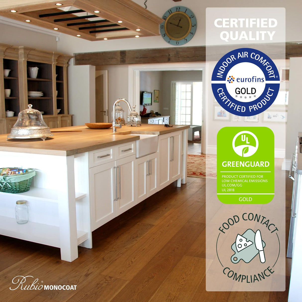 Rubio Monocoat Wood Stain & Finish 65 ft² - Natural | Oil Plus 2C | Quick-Dry, Eco-Friendly Linseed Wood Oil for Indoor Use, Includes Accelerator (Part B) | Protector | 130 ml Rubio Monocoat