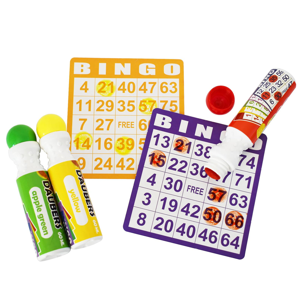 Yuanhe Bingo Daubers Dot Markers - Panit Dotters Dabbers Bulk Mixed Colors Set of 48 Pack-12Colors Yuanhe