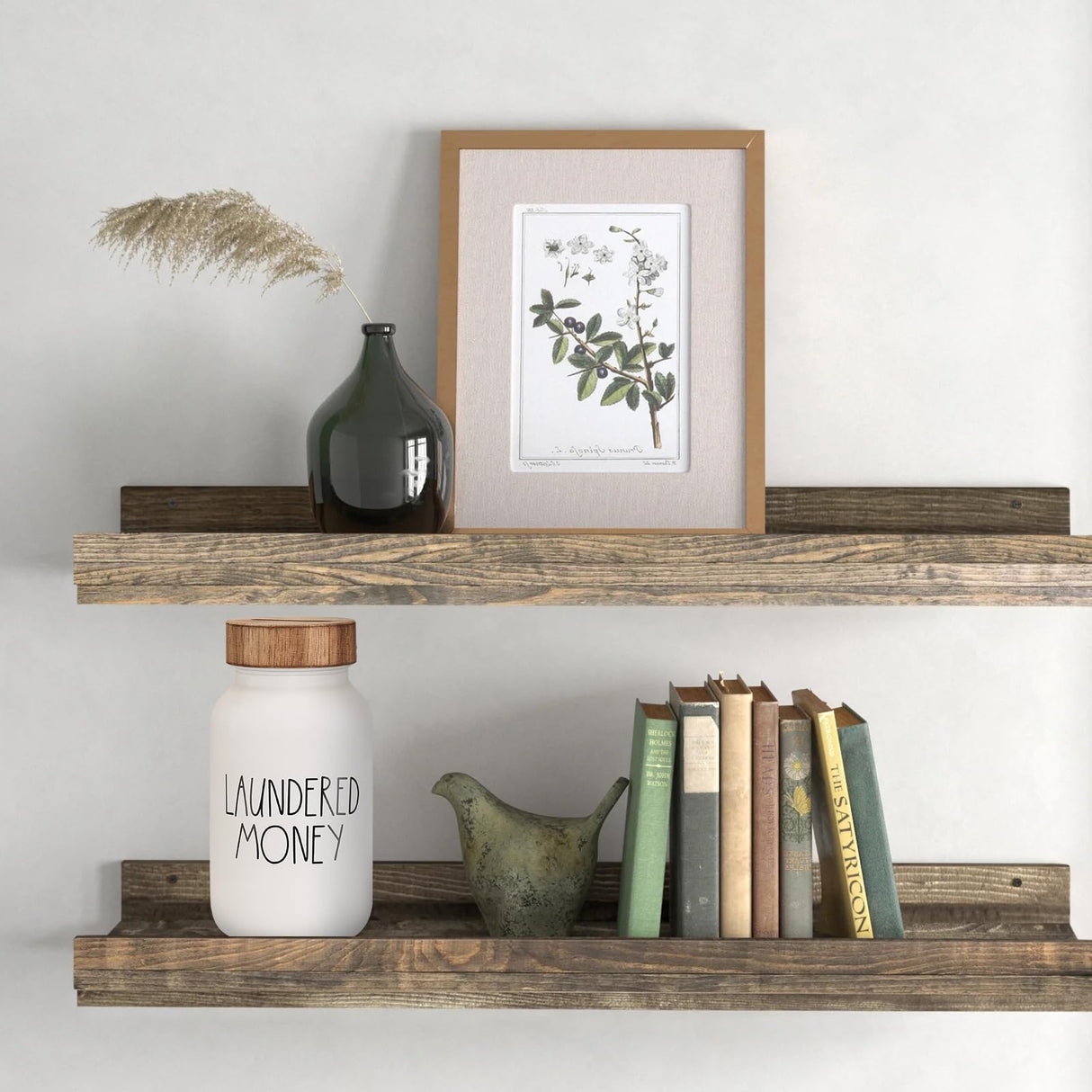 Laundry Room Bank Coin Jar Laundry Room Decor Rustic Country Farmhouse Home Decor Mason Jar with Wooden Top Funny Laundered Money Tip Jar Piggy Bank Onzbala