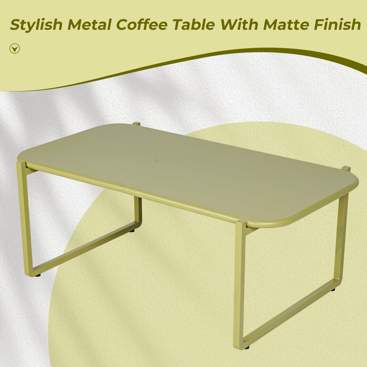 Grand patio 4-Piece Outdoor Furniture Set, Modern Patio Furniture with Soft Cushions, Small Metal Sofa Couch with Coffee Table, Conversation Set for Porch Deck Balcony Backyard Living Room, Green Grand patio