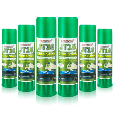 TEQStone 3D Printer Glue Stick 6 Pack, Perfect First Layer Adhesion, Prevents Warping on Heat Bed, Easy Release for ABS PLA PETG Filaments and Various Build Plate, 36g/1.27oz