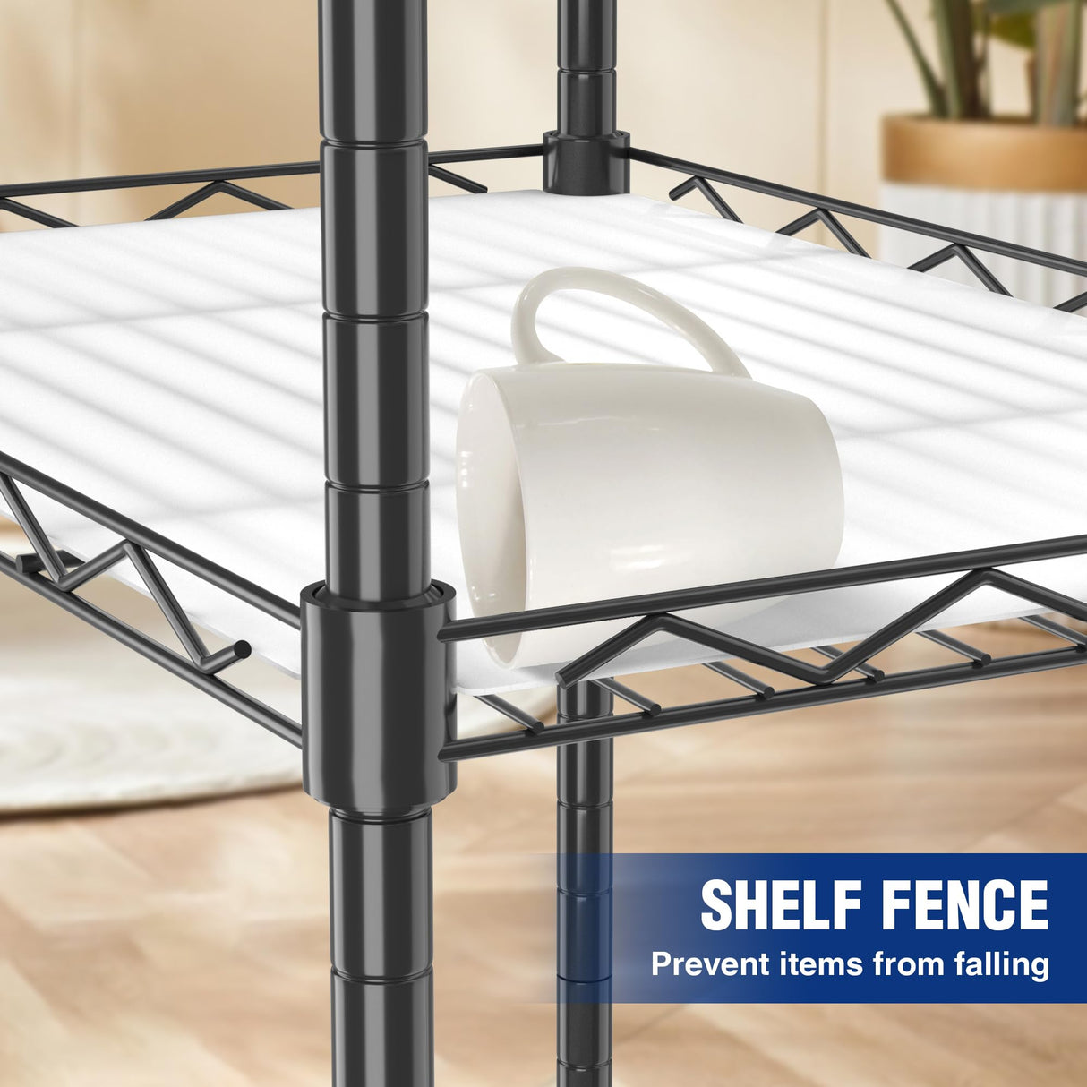 WORKPRO Storage Shelves, 5-Tier Metal Shelving, Garage Wire Rack, 17-3/8"W x 11-1/2"D x 51-1/2"H, 550 LBS Load Capacity, Standing Food Shelving Unit, Adjustable Shelf for Kitchen Pantry Closet Garage WORKPRO