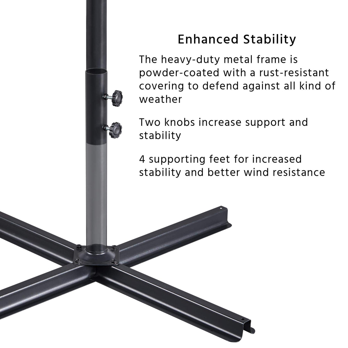 Yaheetech 10FT Patio Offset Umbrella - Cantilever Hanging Outdoor Umbrellas w/UV Protection & 8 Ribs & Handy Crank & Cross Base for Market/Garden/Lawn/Deck/Backyard/Pool - Gray Yaheetech