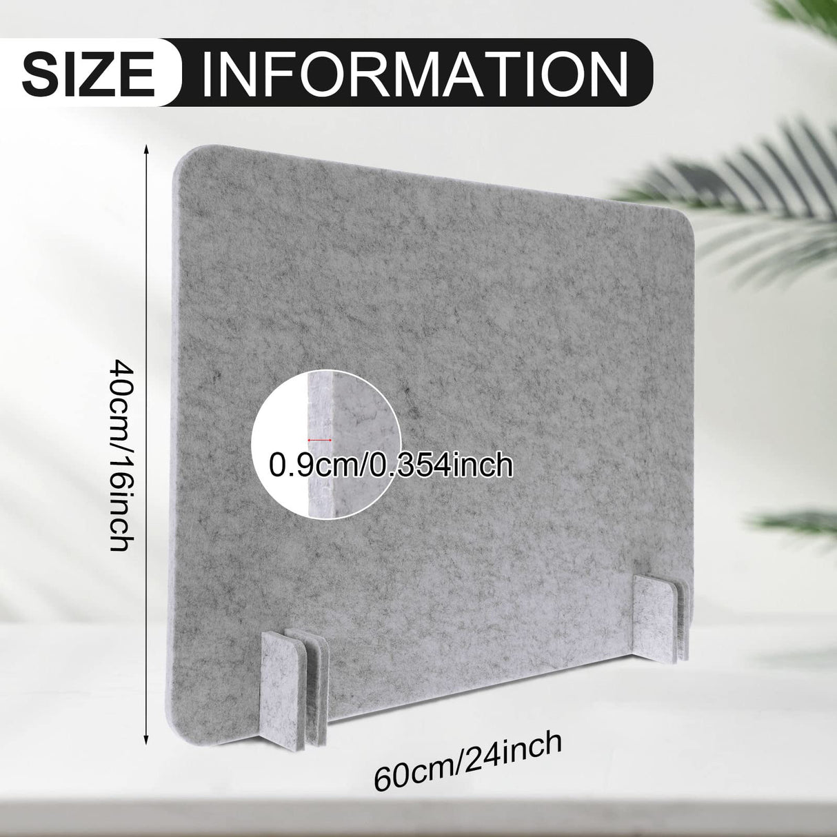 10 Pcs Acoustic Desk Divider 16 x 24 Inch Table Freestanding Privacy Panel Visual Distractions and Noise Reducing Cubicle Sound Proof Dividers Sound Absorbing Furniture Partitions(Anthracite Gray) Fabbay