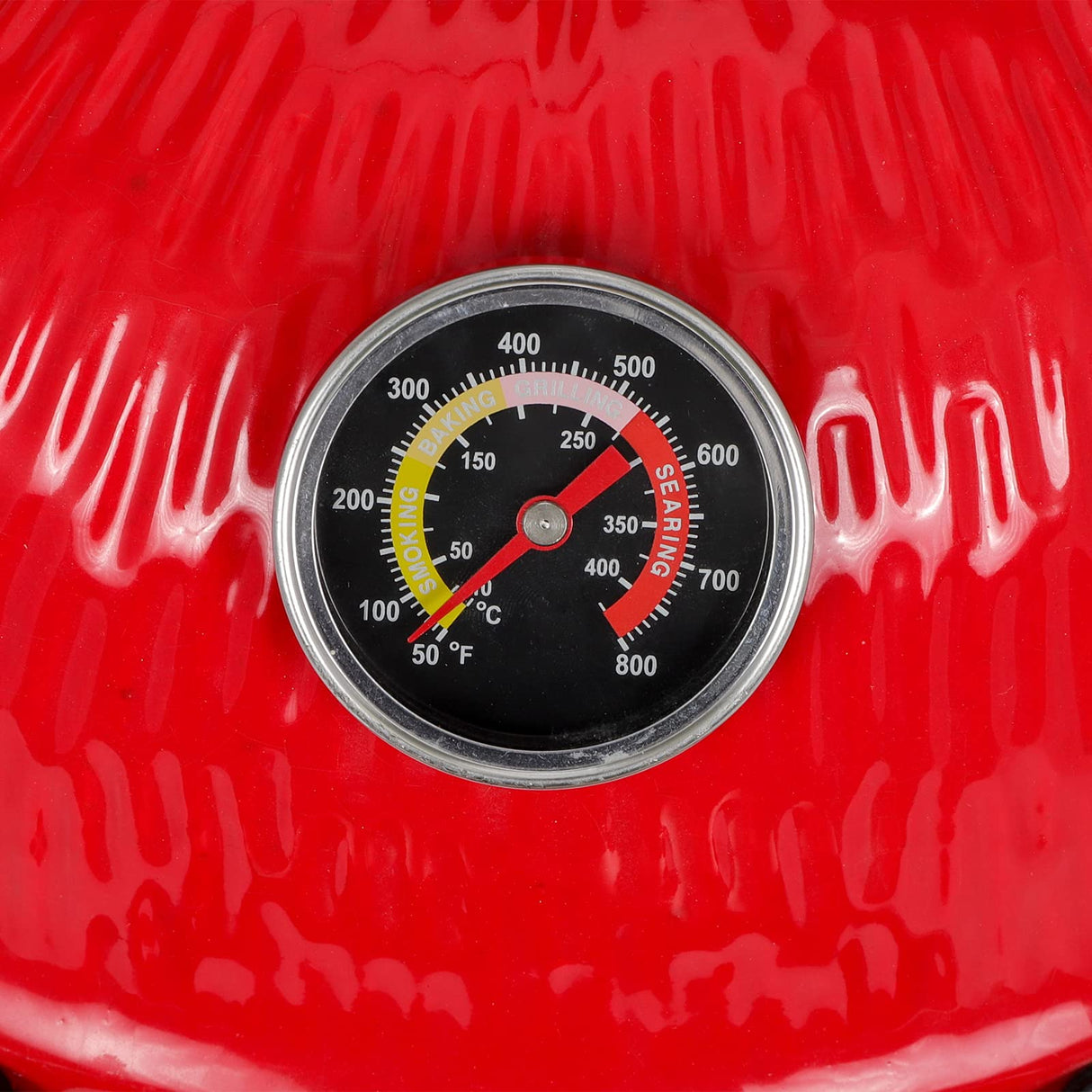 Ceramic Grill, 13" Round Kamado Charcoal Grill, Portable Barbecue Grill with Thermometer for Variations on Cooking Methods ossofire