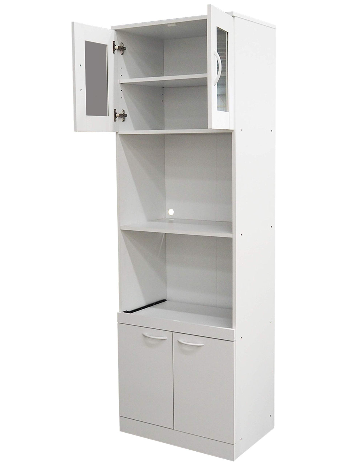 Kings Brand Furniture - Danbury Tall Kitchen Pantry, Microwave Storage Cabinet, White Kings Brand Furniture
