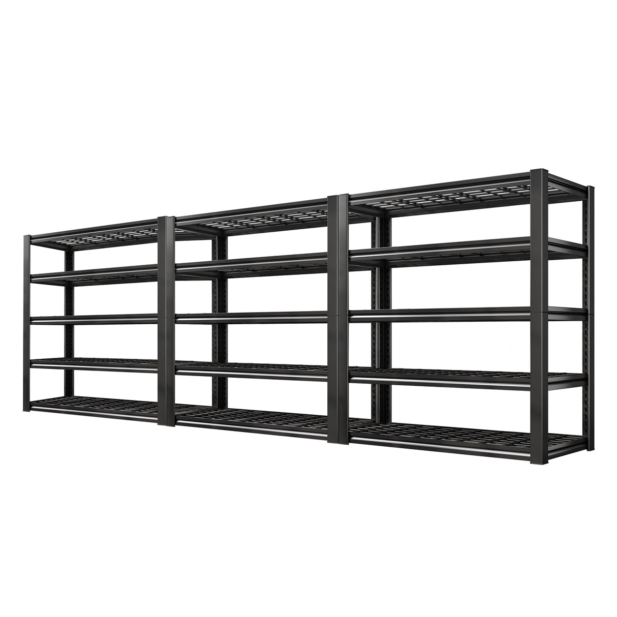 REIBII Garage Shelving 3000LBS, Heavy Duty Storage Shelves, Adjustable Industrial Metal Shelving Unit for Garage, Basement, Pantry, Warehouse,Commercial, 36" W x 16" D x 72" H, 3 Pack REIBII