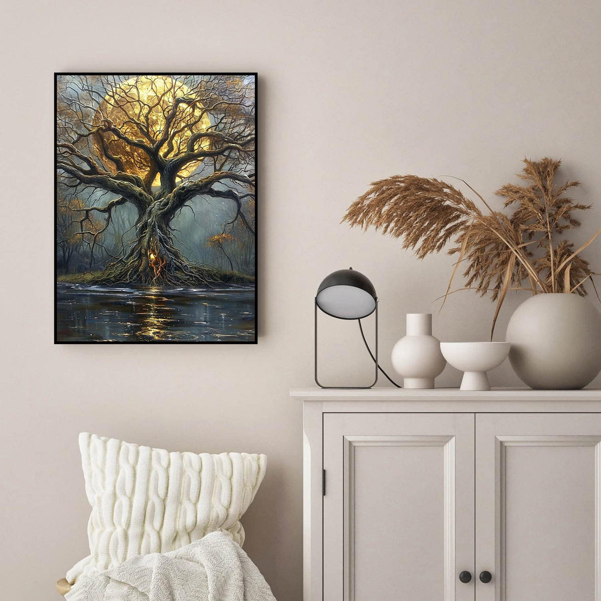 igoodom Diamond Art Kits for Adults, Tree of Life Diamond Painting Kit, Full Drill Round Tree Diamond Art Kits, DIY Gem Art and Crafts for Home Wall Decor Gift 12x16inch igoodom