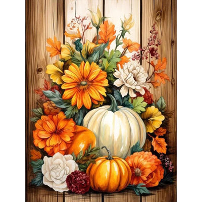 Pumpkin Diamond Art Kits for Adults, Fall Diamond Painting Kits for Adults Beginners, DIY 5D Diamond Painting with Round Gem Art Kits for Gift Home Wall Decor 12x16 Inch
