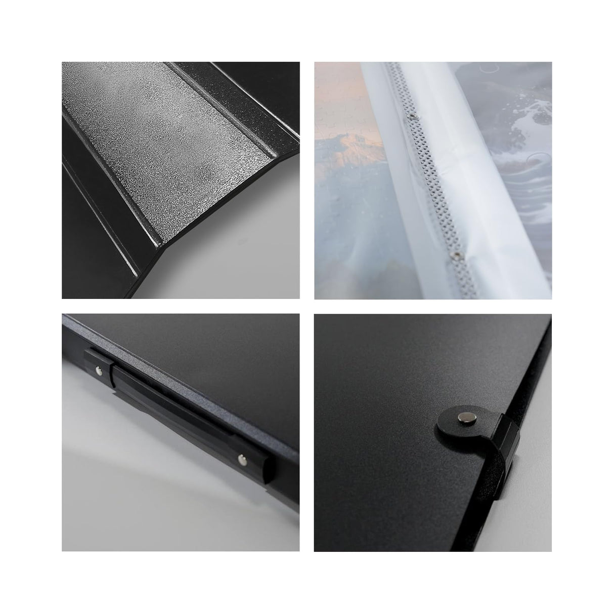 Puzzle Storage, RJVNT Puzzle Holder Book for 1000 Pieces, Puzzle Storage Folder with 8 Puzzle Saver Sheets and 2 Cardboards(Black) RJVNT