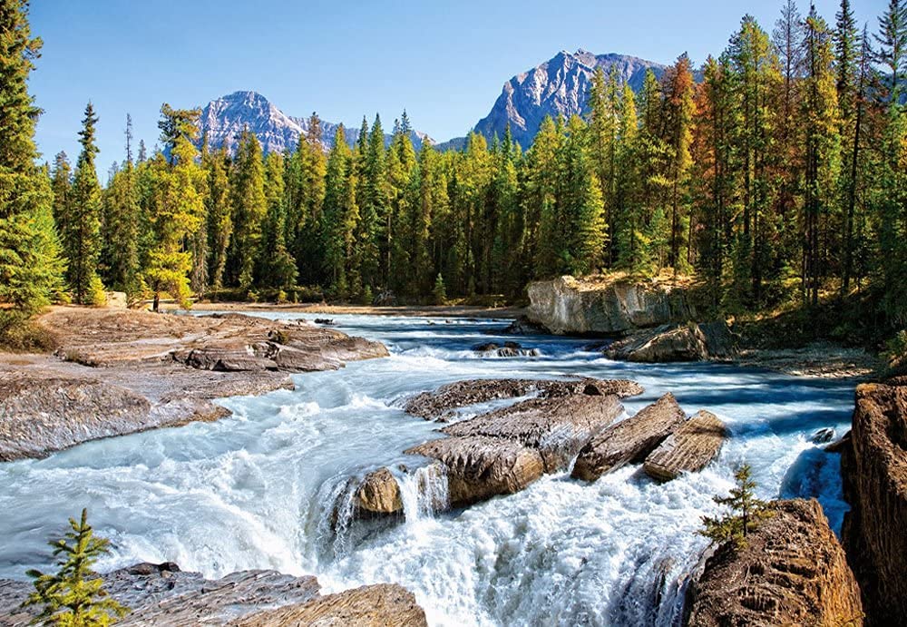 Castorland 1500 Piece Jigsaw Puzzles, Athabasca River, Jasper National Park, Canada, Mountains and River, Adult Puzzles, C-150762-2 Castorland