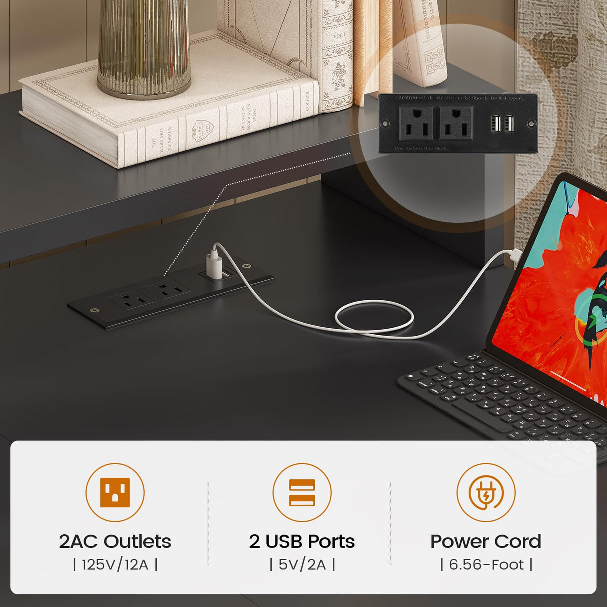 SEDETA Corner Computer Desk, 55" Corner Gaming Desk with Drawers, LED Lights and Power Outlet, Farmhouse L Shaped Office Desk with File Drawer, Storage Shelves and Monitor Shelf, Black SEDETA