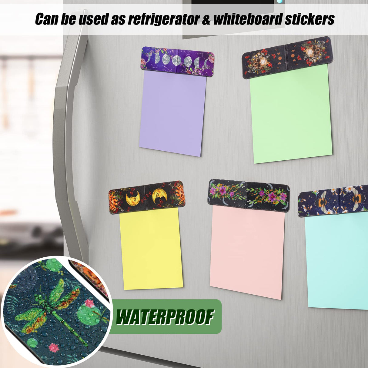 30 Pieces Magnetic Bookmarks Tarot Magnet Page Markers Multi Insect Magnet Bookmark Clips Magnetic Page Clips Assorted Book Marks Set for School Students Teachers Reading Supplies (3.94 x 1.18 Inches) Nezyo