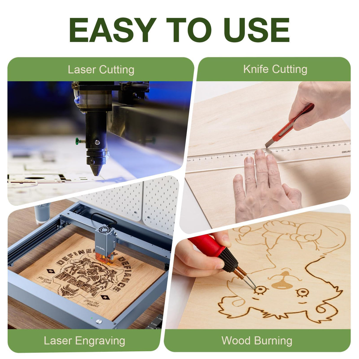 ROBOTIME 12-Pack 3mm Basswood for Laser Cutting - 12 x 12 x 1/8 Inch - Craft Wood A/A Grade Basswood Sheets 1/8" - 1/8" Plywood for Laser Cutting, Engraving & Wood Burning (Pyrography) ROBOTIME