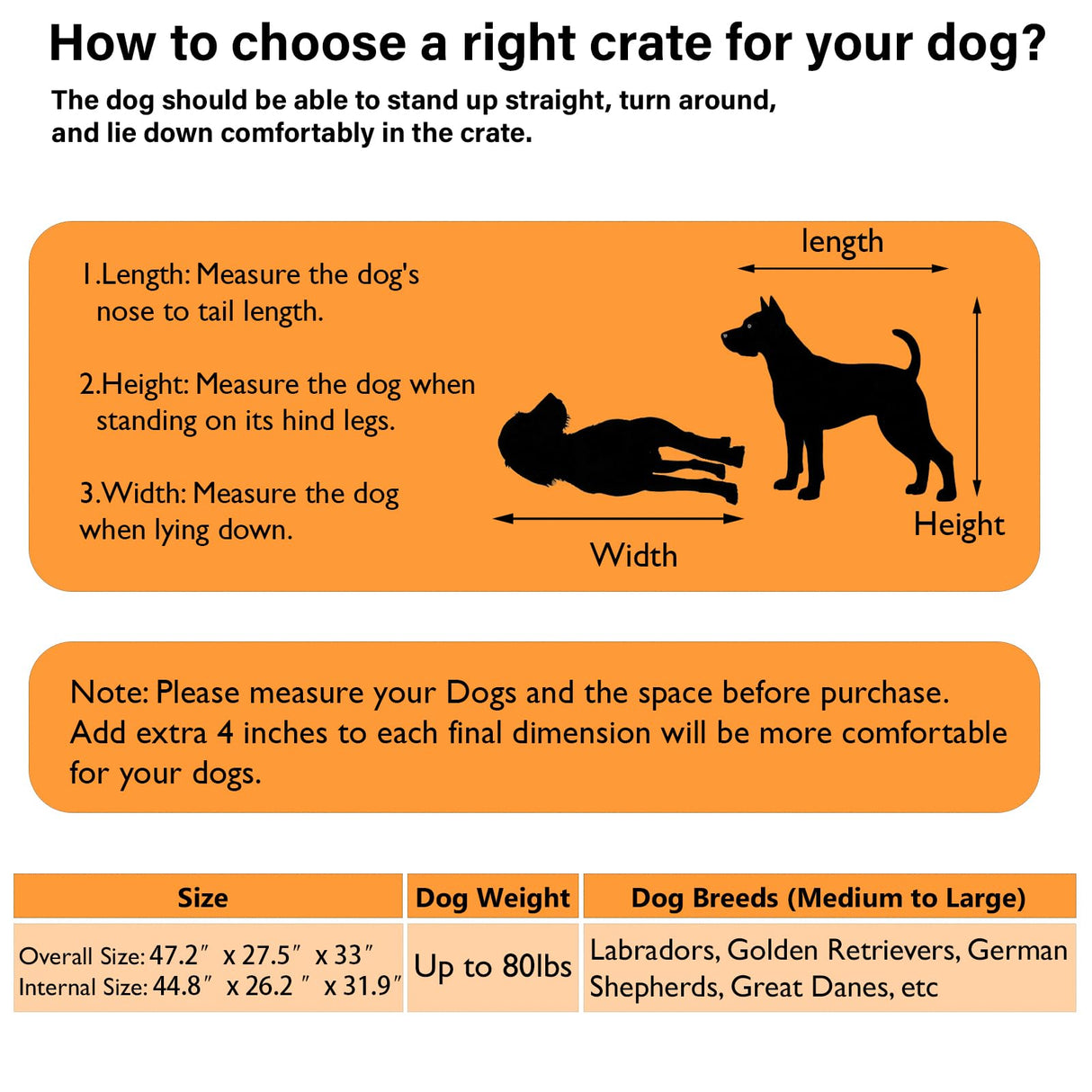 COZPAW Dog Crate Furniture, 48 Inch Dog Crates for Medium/Large Breed, Farmhouse Wood Metal Kennel Indoor Heavy Duty Pet Cage with Caster Wheels (Brown) COZPAW