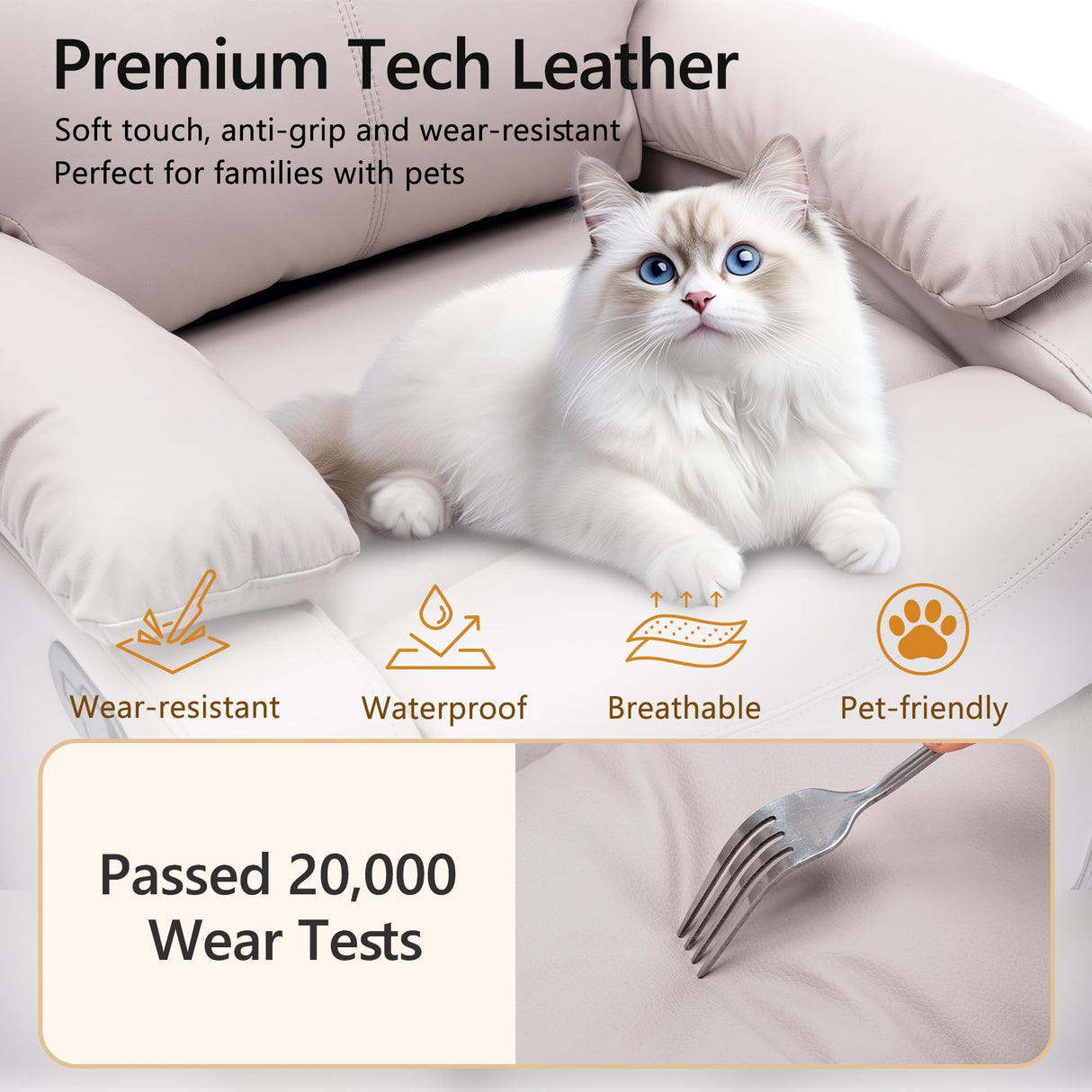 GNMLP2020 Swivel Rocker Recliner Chair for Adults, Rocking Small Recliner Chairs for Small Spaces, Glider Chairs Recliner Lazyboy Single Sofa for Nursery, Living Room, RV, Beige GNMLP2020