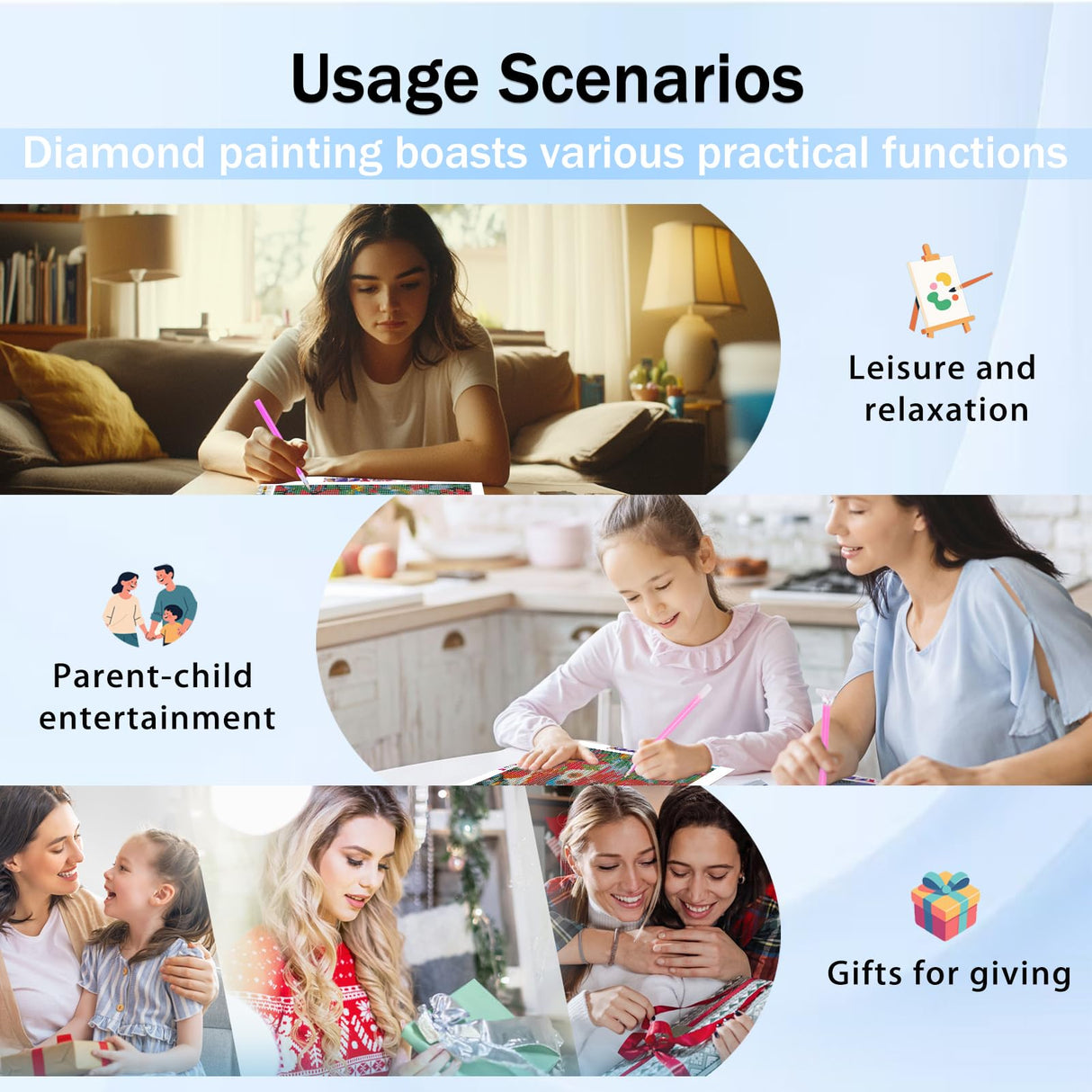 XTCIXAL Horse Diamond Art Kits for Adults, Horse Diamond Painting Kit, DIY Beginners Gem Art Suitable for Gifts and Home Wall Decor - 12x16 Inch XTCIXAL