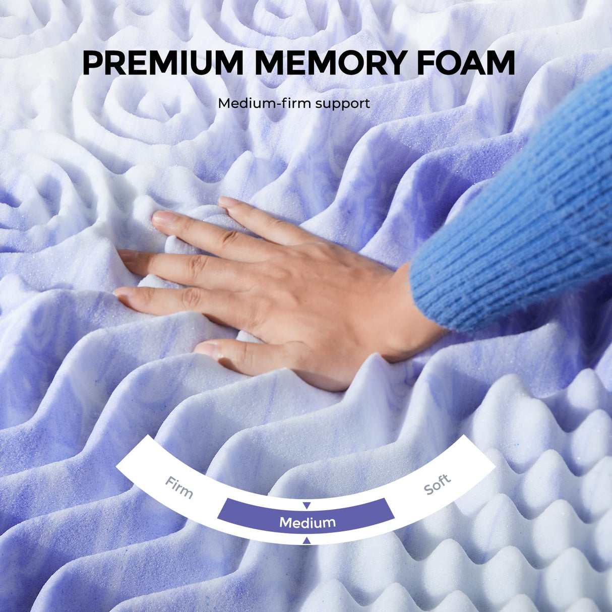 Dreamsmith 3 Inch 7-Zone Twin Memory Foam Mattress Topper, Cooling Gel Infused Foam Mattress Pad, Twin Size Bed, CertiPUR-US Certified, Dorm Room Essentials Dreamsmith
