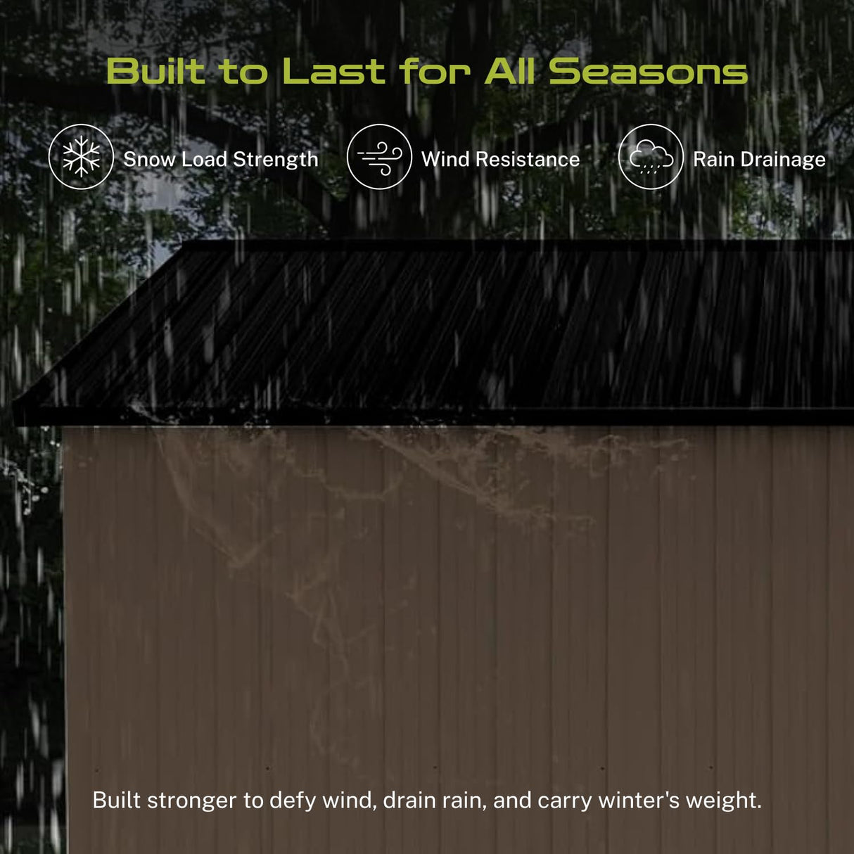 12x10 Ft Storage Shed Outdoor, XL Permanent Steel Building with Window, Sliding Doors and 4 Air Vents for Backyard Garden Patio Lawn - Brown LINKHOO