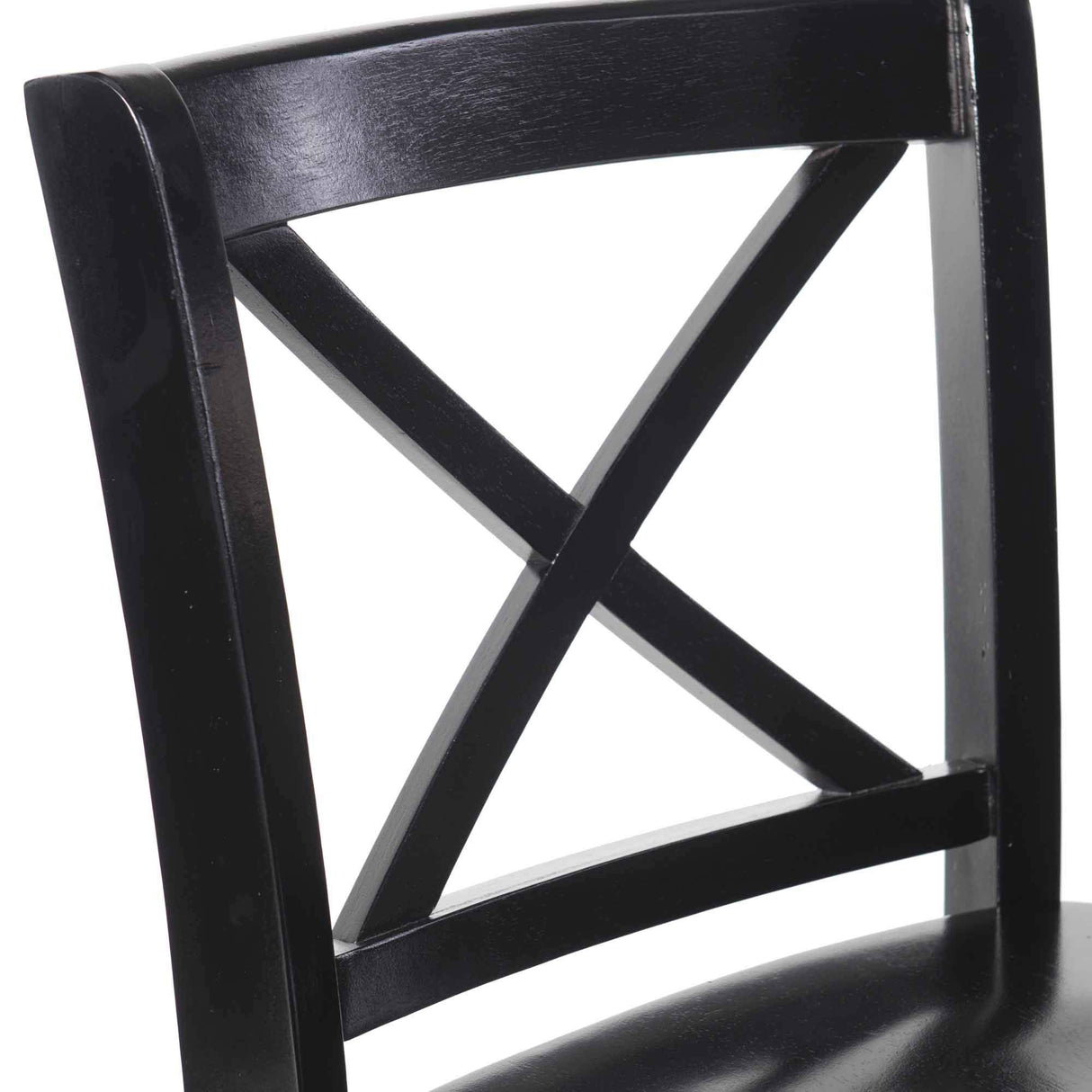 Linon Home Dcor Black X Back Counter Stool, 16" W x 17.91" D x 37.01" H Linon