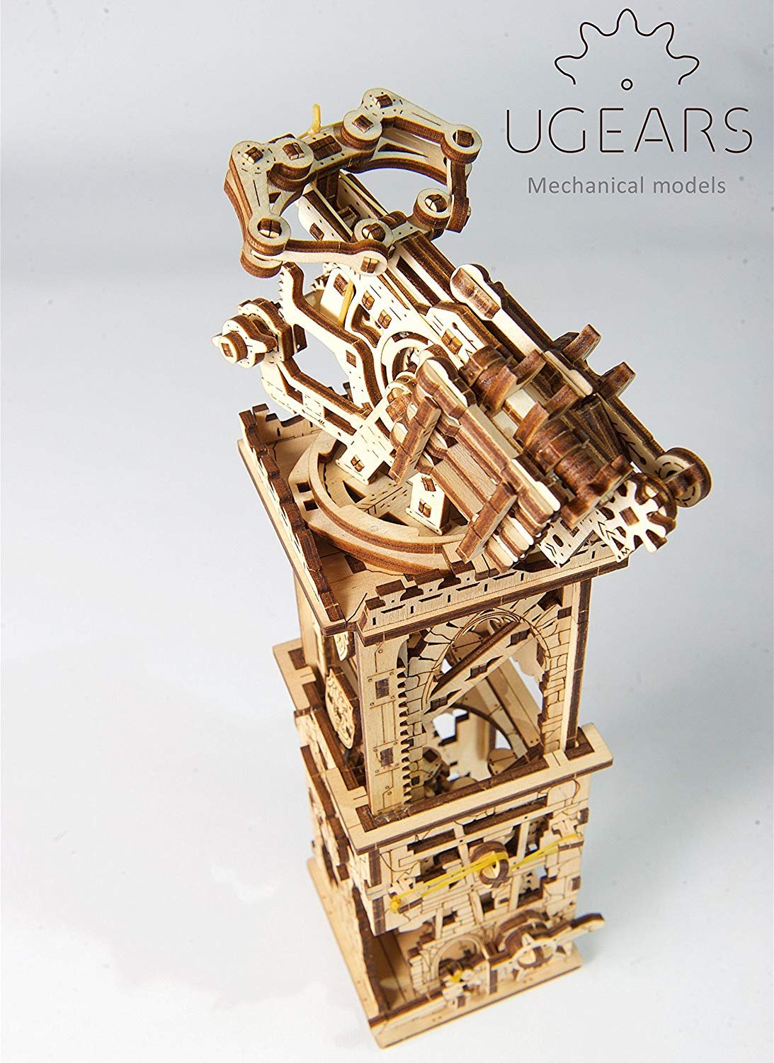 UGEARS Archballista and Tower Wooden 3D Puzzle - Mechanical Model for Self Assembly - Laser-Cut DIY Kit UGEARS