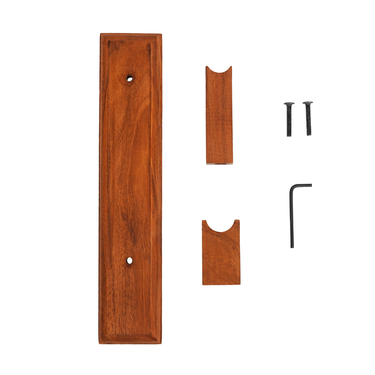 Mythrojan Solid Hardwood Gun Pistol Display Stand Sturdy Wooden Pistol Holder for your Pirate Pistols 12.8” X 2.5” X 4.8” Mythrojan