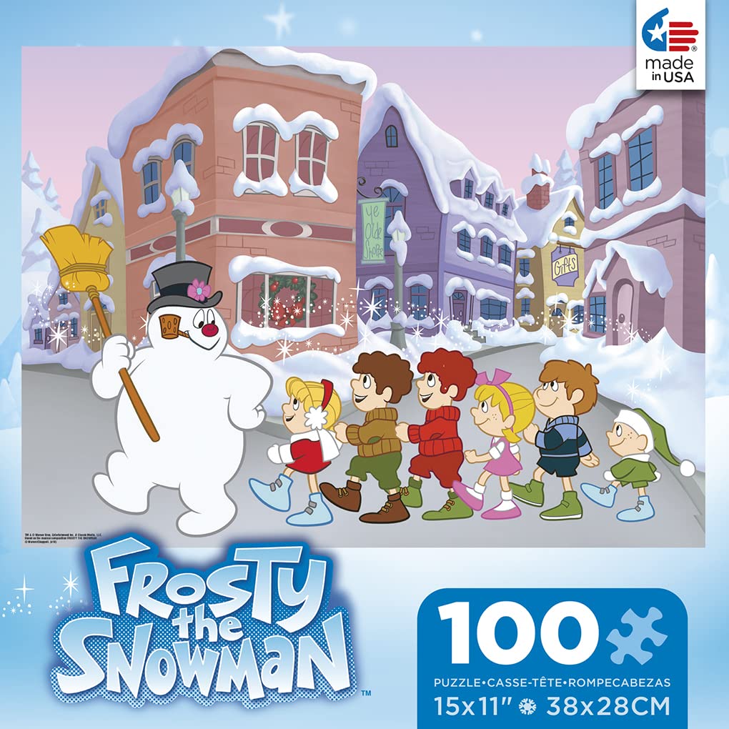 Ceaco - Frosty The Snowman - Follow Frosty - 100 Piece Jigsaw Puzzle Ceaco