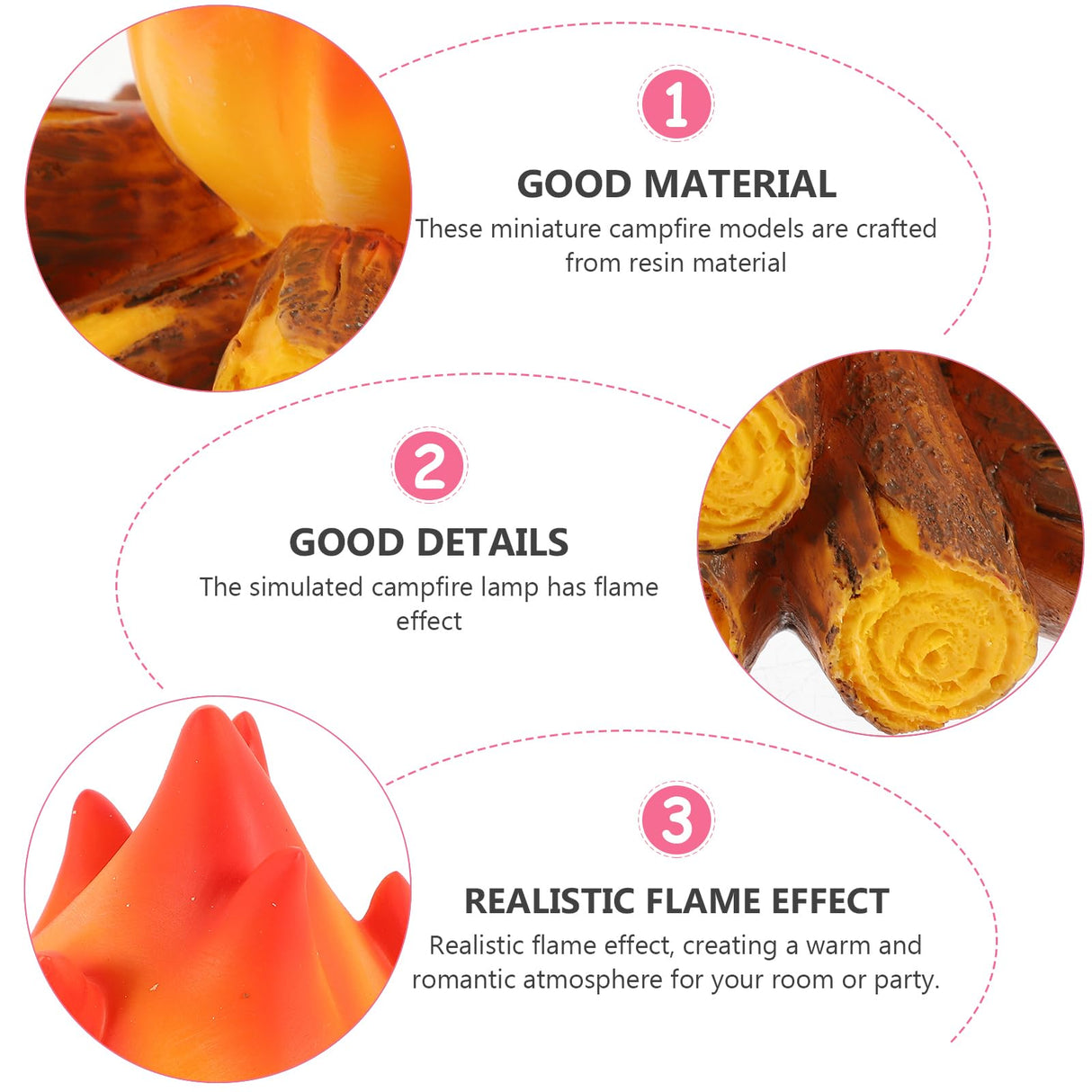 Ciieeo Artificial Fake Camp Led Campfire Lamp Props Campfire Night Light Realistic Log Flameless Candle Battery Operated Nightstand for Camping Home Decorations Ciieeo