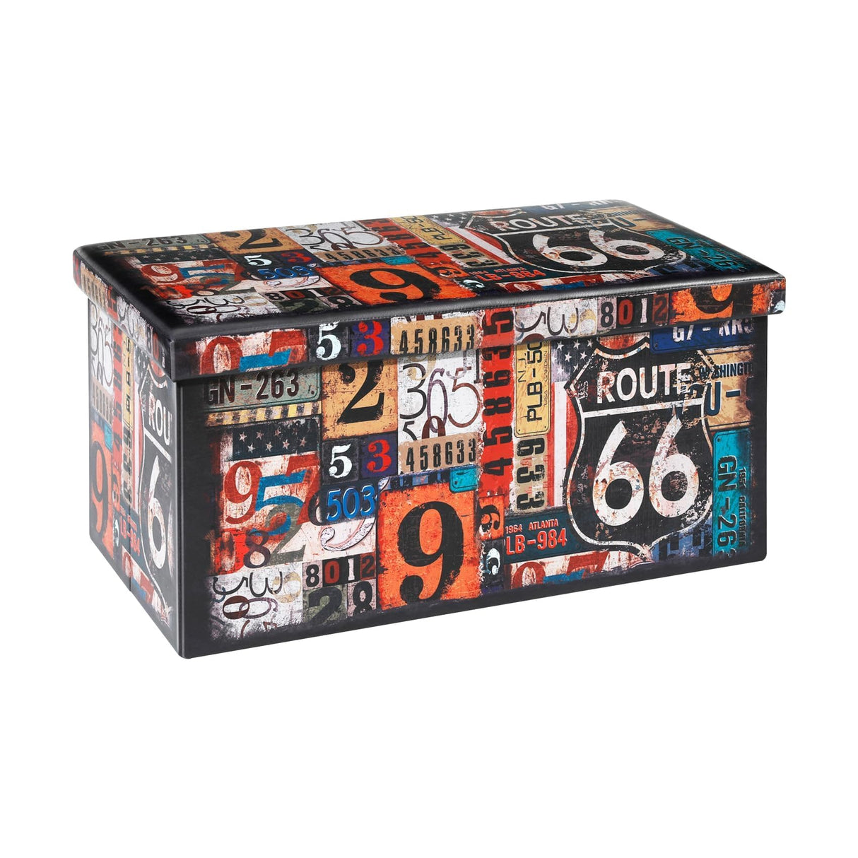 B FSOBEIIALEO Folding Storage Ottoman Bench with Faux Leather Footrest Seat, Coffee Table 30"x15"x15" B FSOBEIIALEO