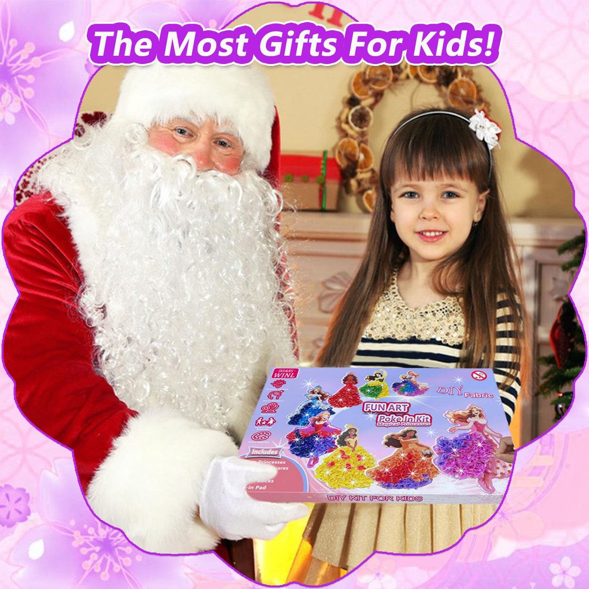 JRD&BS WINL DIY Princesses-Poke in Fun Art Kit for Kids Great Creative Activity for Kid Age 3 up Mess Free Art Set for 4-12 Year Old Craft Kit for Children Gifts for Girls&Boys (Princesses) JRD&BS WINL