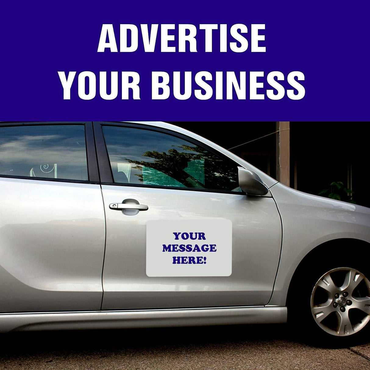 Blank Magnets (2 Pack) โ Rounded Corners Blank Car Magnet Set โ Perfect USA-Made Magnet for Car to Advertise Business, Cover Company Logo (for HOA), Prevent Car Scratches & Dents (Regular Large) SignHero