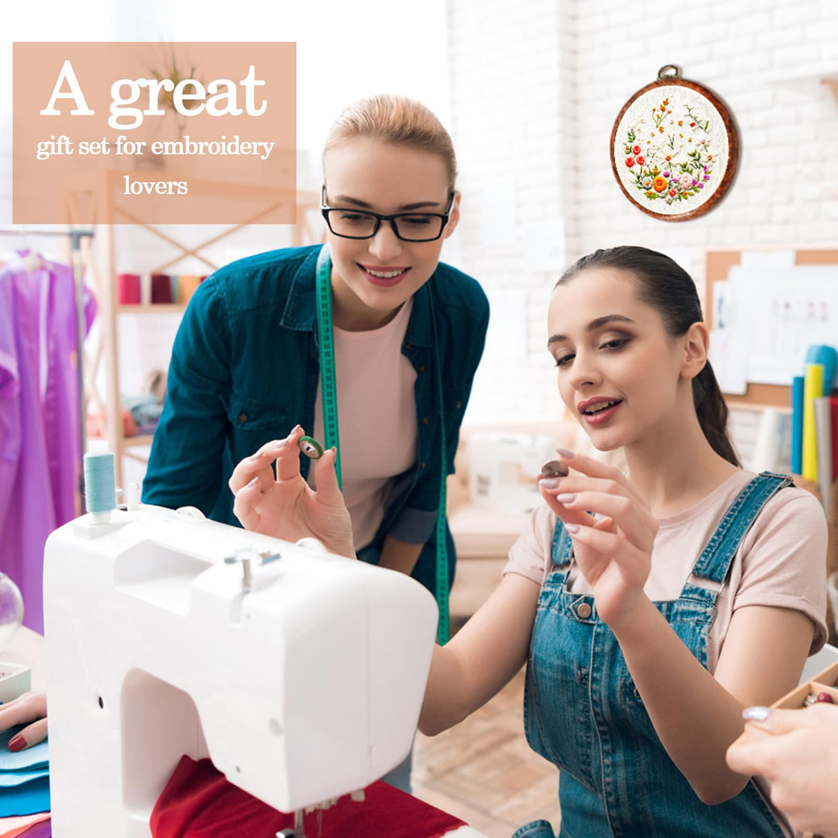 Burbell 15 Pcs Spring Round Embroidery Hoops Frame Circle Rubber Hoops Ring Display Cross Stitch Ornament Imitated Wood Frame Kits for Christmas in July Craft Sewing DIY Hanging Gifts(3 Inch) Burbell