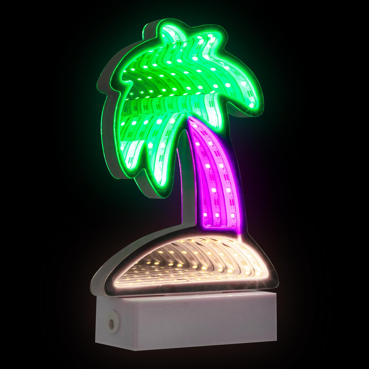 Northlight LED Lighted 3D Palm Tree Infinity Mirror - 8" Northlight