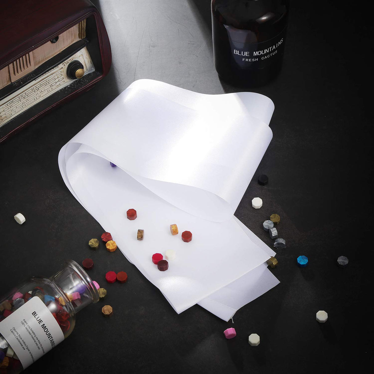 12 Pieces Blank Satin Sashes Plain Sashes Party Accessory for Graduation Wedding Party DIY Supplies(White) Patelai