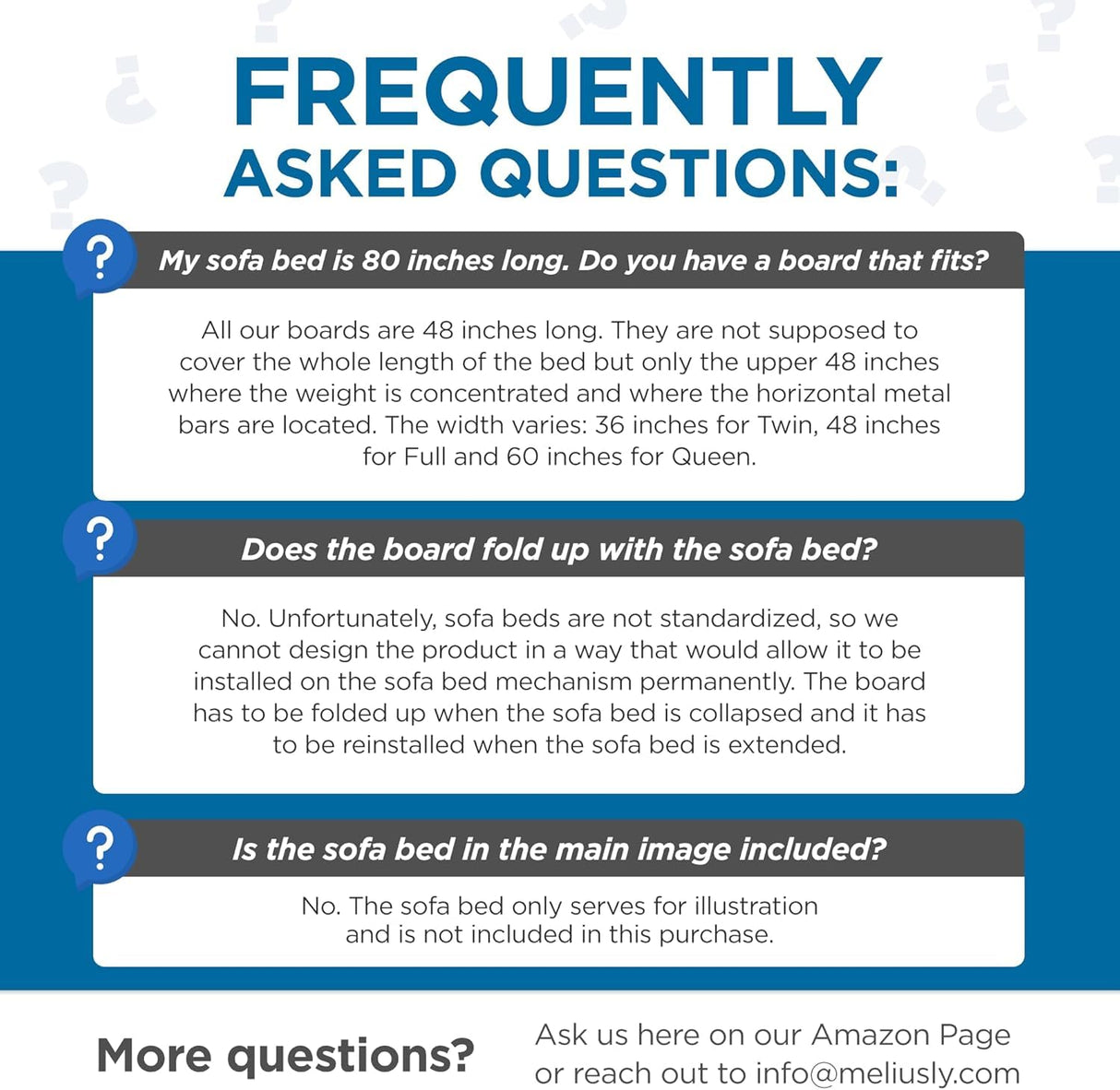 Meliusly Heavy Duty Sleeper Sofa Support Board (48x60 - Queen Size) Reinforced Wood Sofa Bed Support, Pull Out Couch Mattress Board, Sleeper Bar Shield, SleeperSaver Meliusly