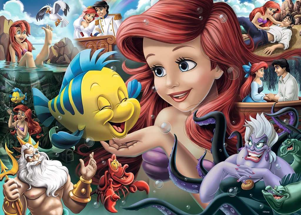 Ravensburger Disney Princess Heroines No.3 The Little Mermaid - 1000 Piece Jigsaw Puzzle | FSC Certified | Ideal for Kids & Adults Aged 12, Glare-Free Design Ravensburger