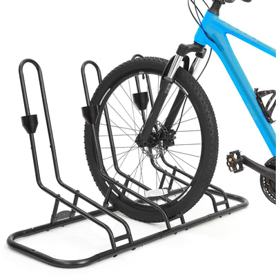 Kinghouse Floor Bike Rack for 3 Bikes, Bike Stand, Protects Disc Brake & Derailleur, Bike Rack for Indoor Outdoor Garage, Fits Road/Kids/MTB Bicycles with 12"-29" Tires