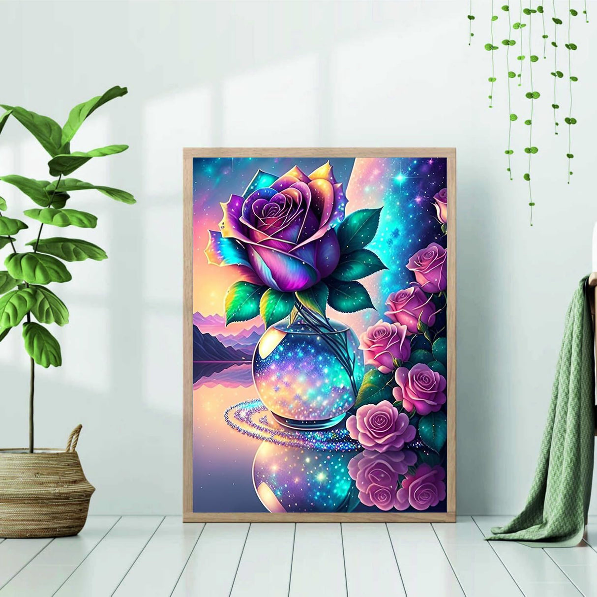 ARPADAMO Rose Diamond Art Kits for Adults,5D Flowers Diamond Painting DIY Diamond Art Diamond Painting Kits for Adult,Round Full Drill Diamonds, Diamond Art Kits for Home Decor-12x16inch ARPADAMO