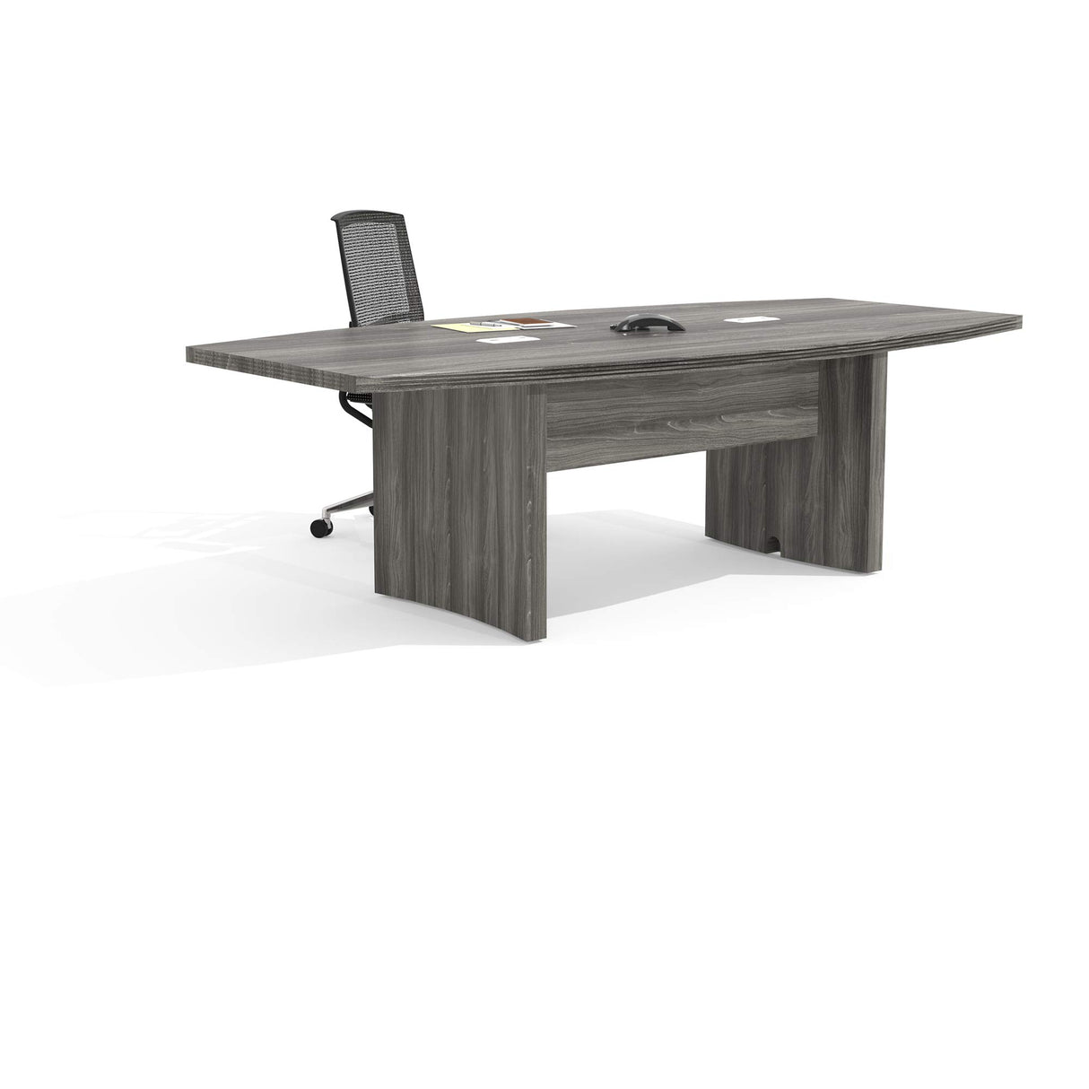 Mayline ACTB8LGS Aberdeen Conference Table, 8', Gray Steel Laminate Safco