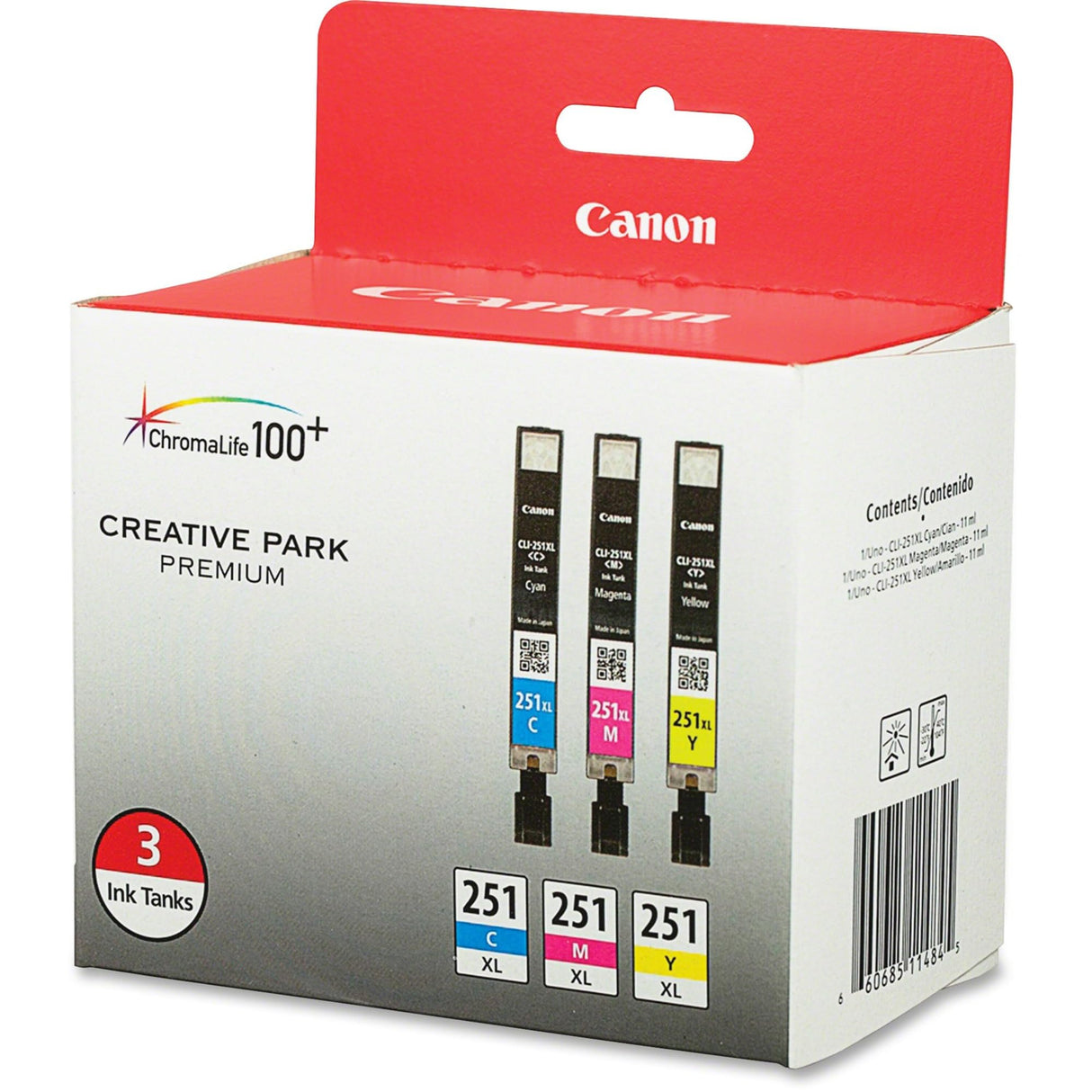 Canon CLI-251XL 3 Color Multi Pack Compatible to MG6320, iP7220, MG5420, MX922, MX722, MG7120, MG6420, MG5520, iX6820, iP8720, MG7520, MG6620, MG5620 Canon