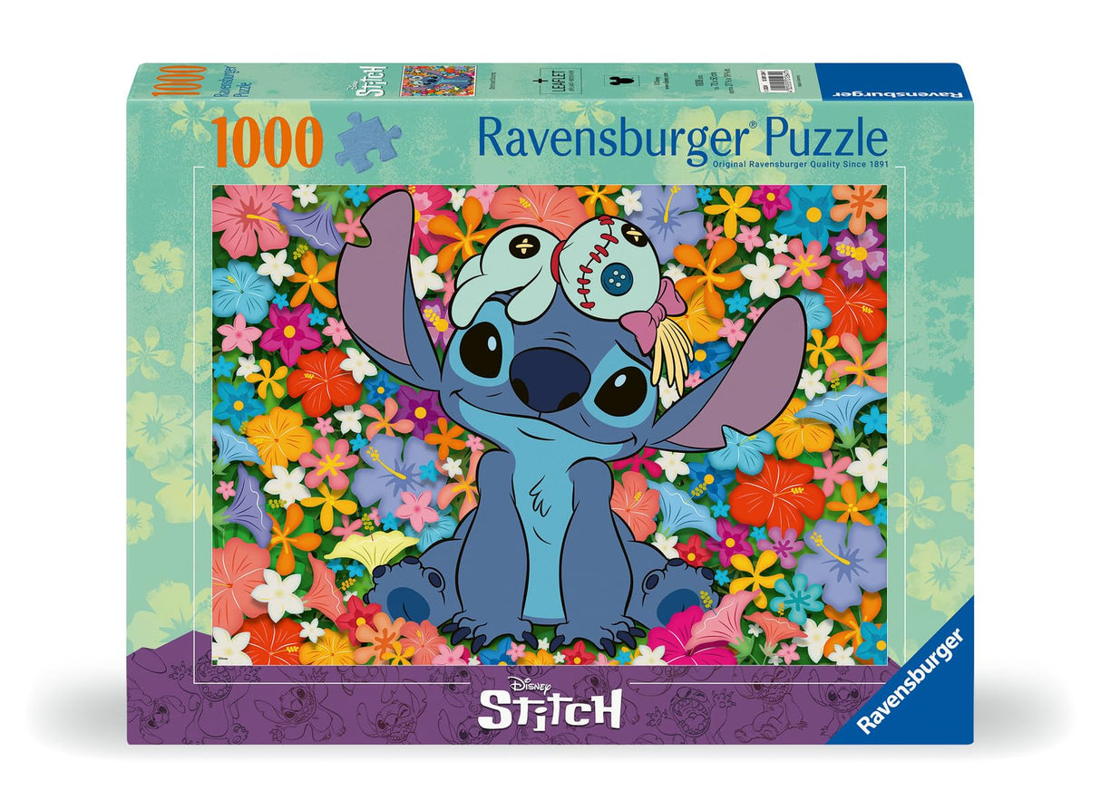 Ravensburger Disney Stitch 1000 Piece Jigsaw Puzzle | Your Favorite Mischievous Extraterrestrial | Vibrant Character Art | FSC-Certified Materials Ravensburger