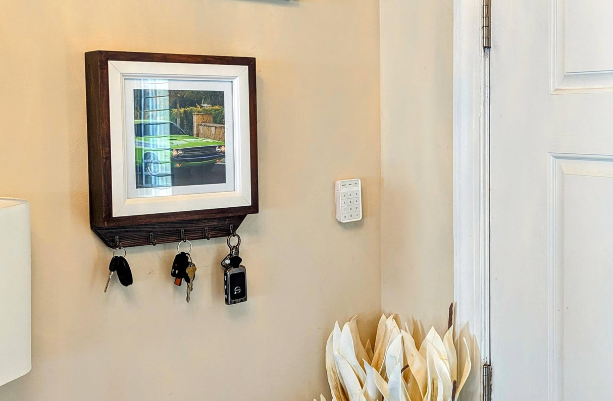 3F Box Key Holder For Wall, Wooden Entryway hidden storage, Photo Frame And Key Holder, Key Hook For Wall WoodArtSupply